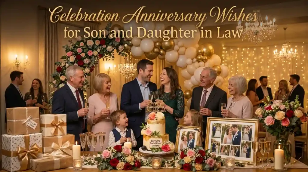 Celebration Anniversary Wishes for Son and Daughter in Law