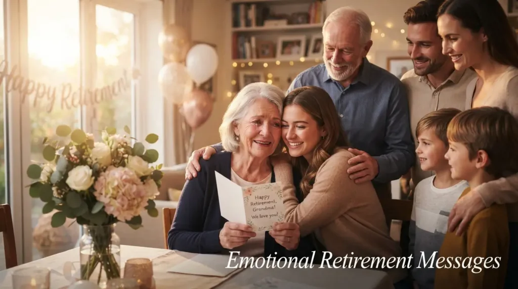 Emotional Retirement Wishes for Family Member