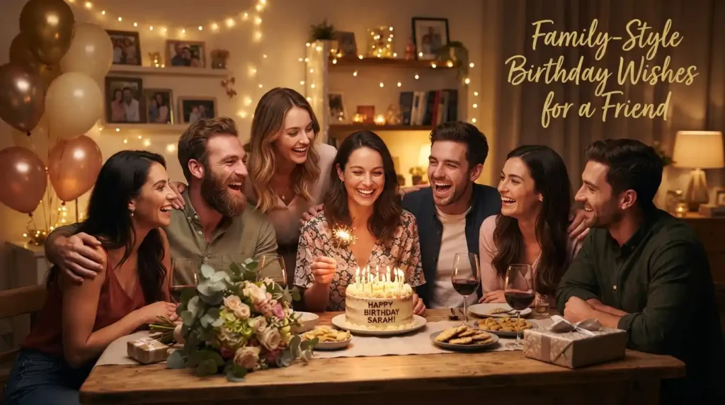Family-Style Birthday Wishes for a Friend