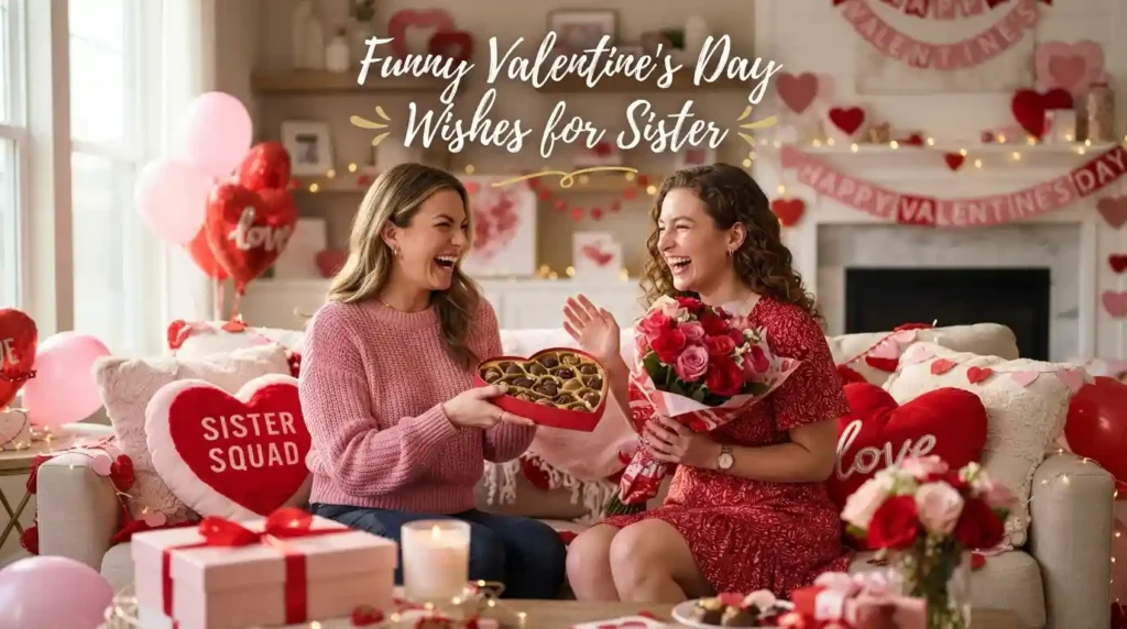Funny Valentine’s Day Wishes for Sister