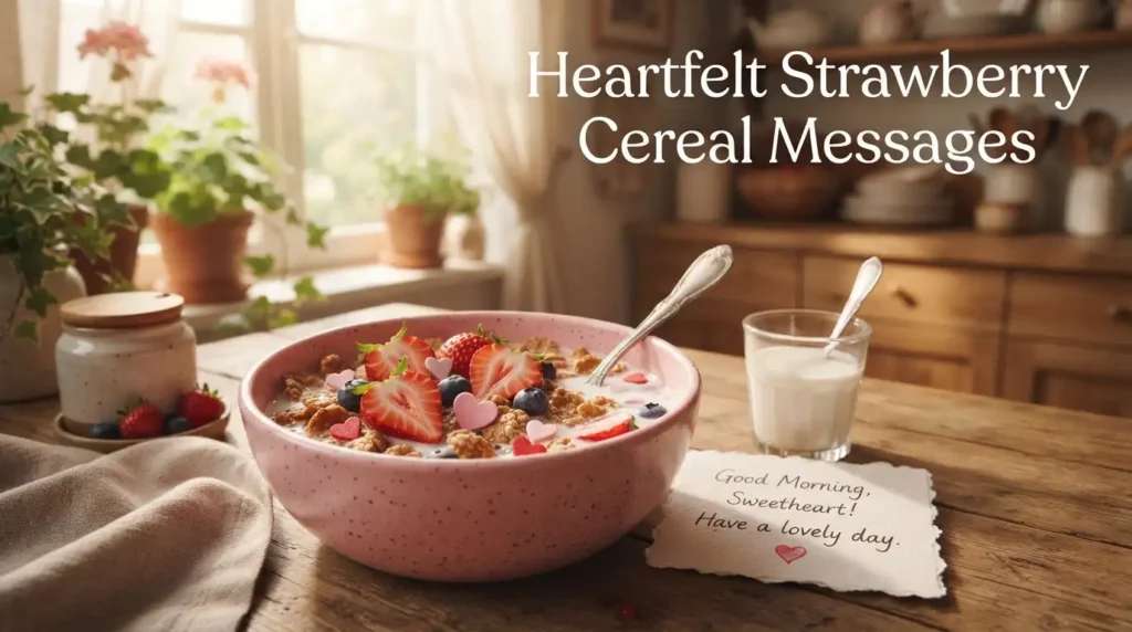 Heartfelt Three Wishes Strawberry Cereal Messages