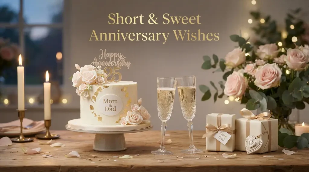 Short & Sweet Anniversary Wishes