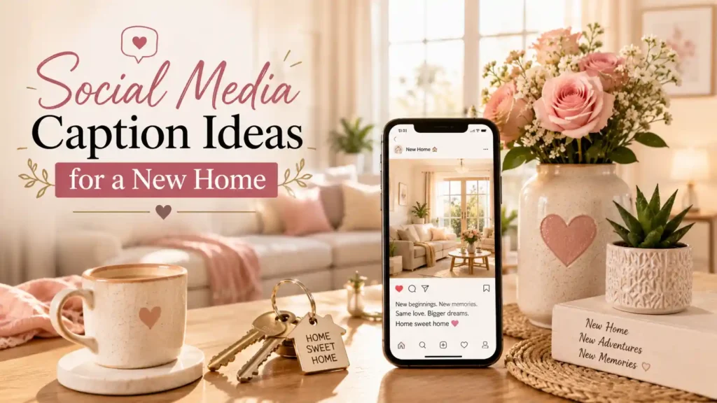 Social Media Caption Ideas for a New Home