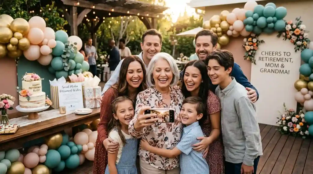 Social Media Retirement Wishes for Family Member