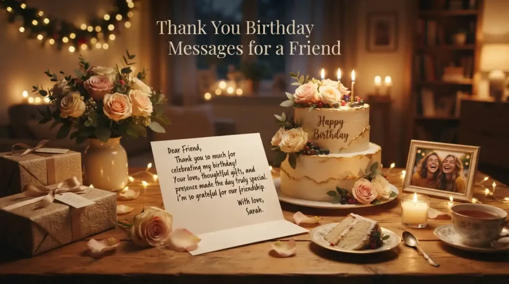 Thank You Birthday Messages for a Friend