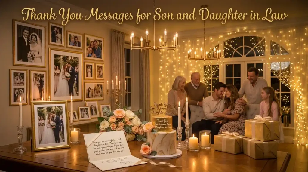 Thank You Messages for Son and Daughter in Law