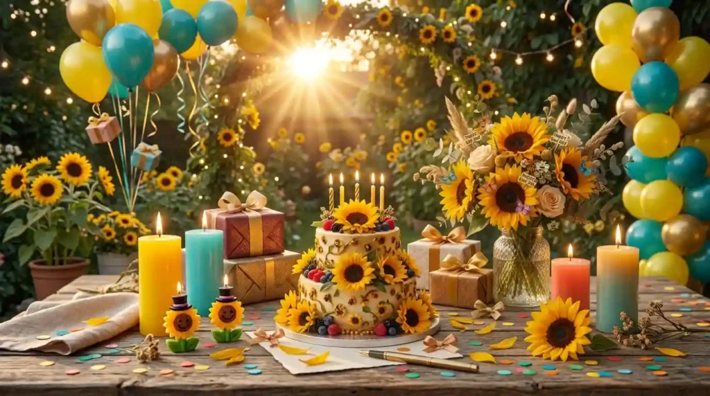 Birthday Celebration Sunflower Wishes