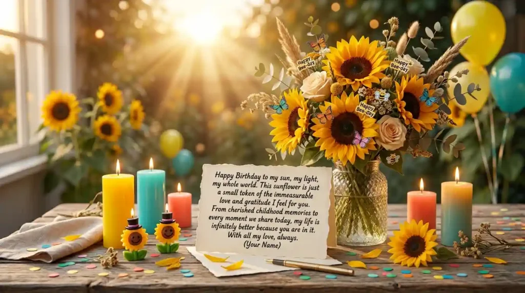 Emotional Sunflower Birthday Wishes