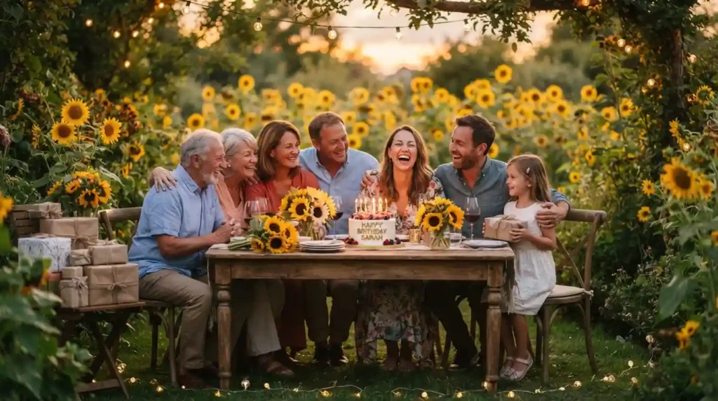 Family Sunflower Birthday Wishes