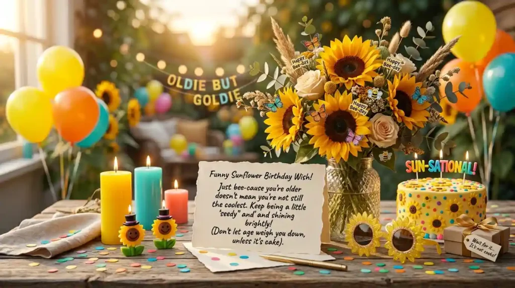 Funny Sunflower Birthday Wishes