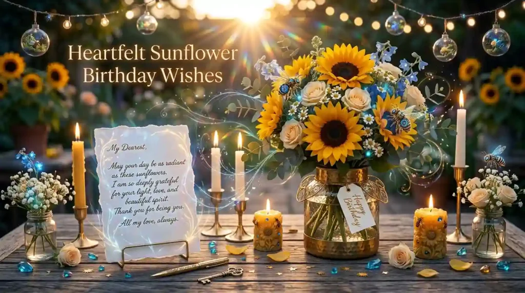 Heartfelt Sunflower Birthday Wishes