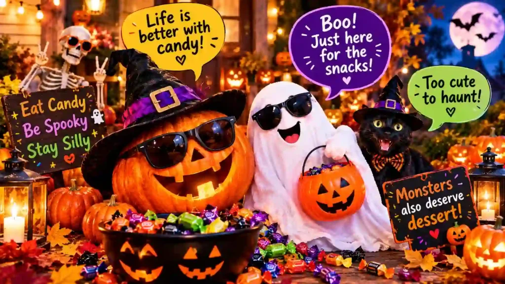Humorous Halloween Greetings with Funny Text for Everyone
